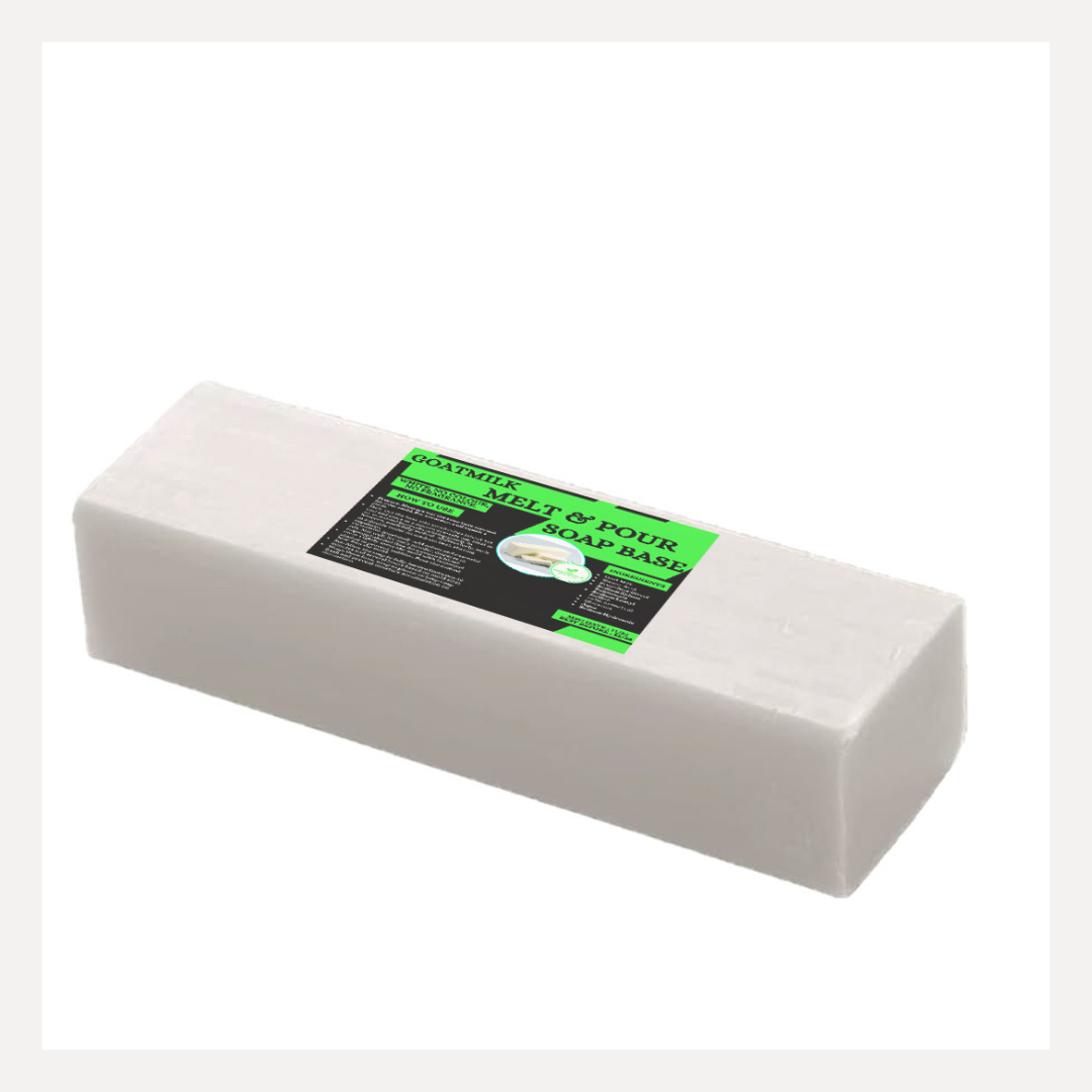 Goat Milk Melt and Pour Soap Base - 1kg,Ultra Moisturizing ,Creamy Lather,Easy to Customize - 1kg Bar