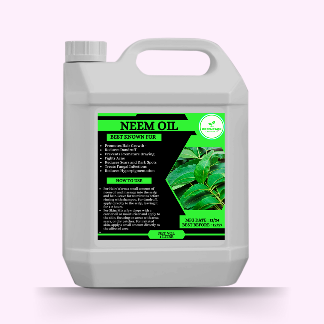 Neem Oil - 1l,Whole Sale Price,Reduces Dandruff,Fights Acne,Treats Fungal Infections,1- Litre