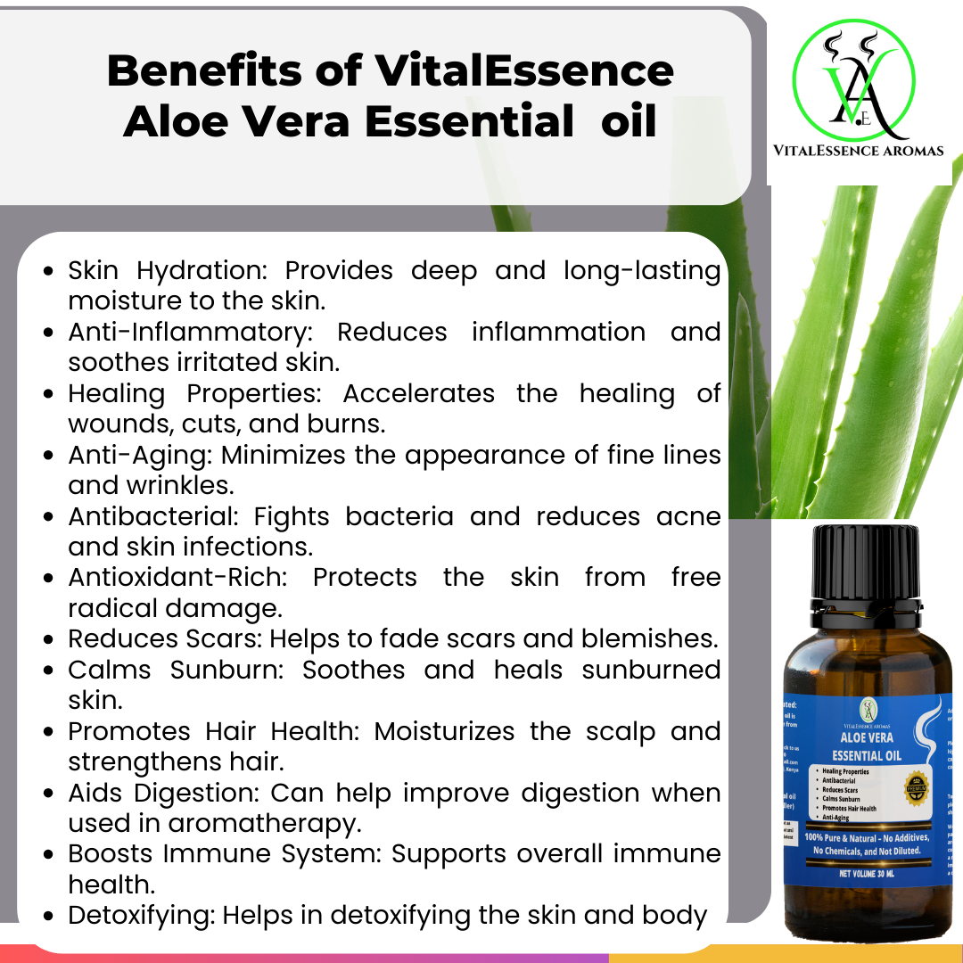 Aloe Vera Essential Oil- 100% Pure, Undiluted, Therapeutic Grade, Aromatherapy Diffuser ,Hair Growth,Acne,15 ml - Image 2