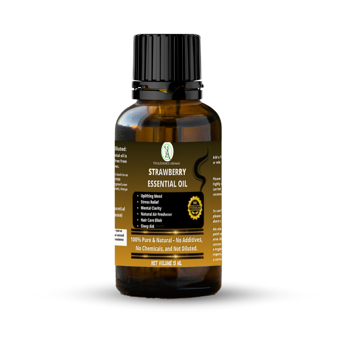 Strawberry Essential Oil - 100% Pure, Undiluted, Therapeutic Grade, Aromatherapy Diffuser ,Reduce stress and uplift mood,15ml