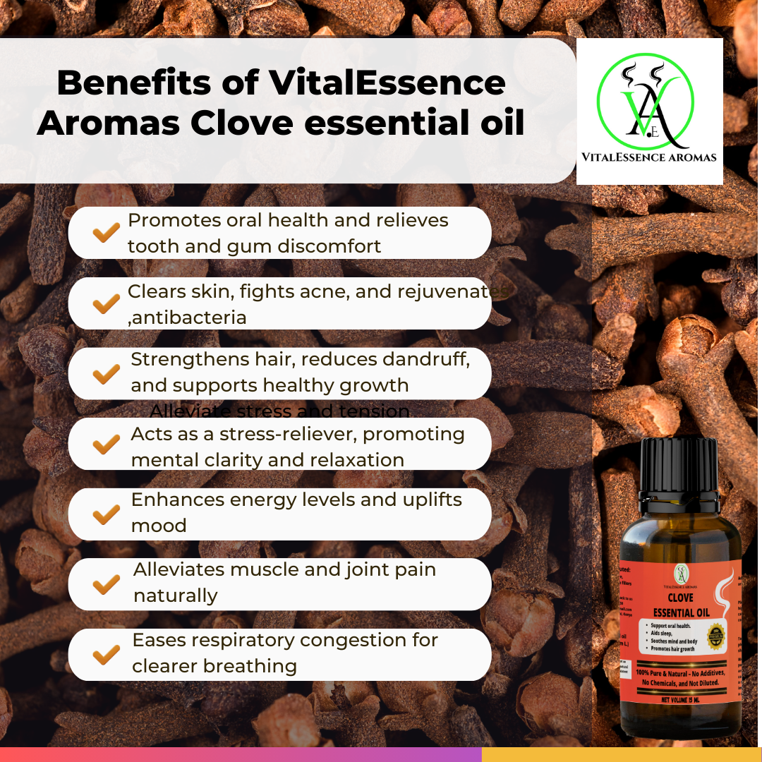 Clove Essential Oil- 100% Pure, Undiluted, Therapeutic Grade, Aromatherapy Diffuser ,Dental wellness,hair growth,15 ml - Image 2