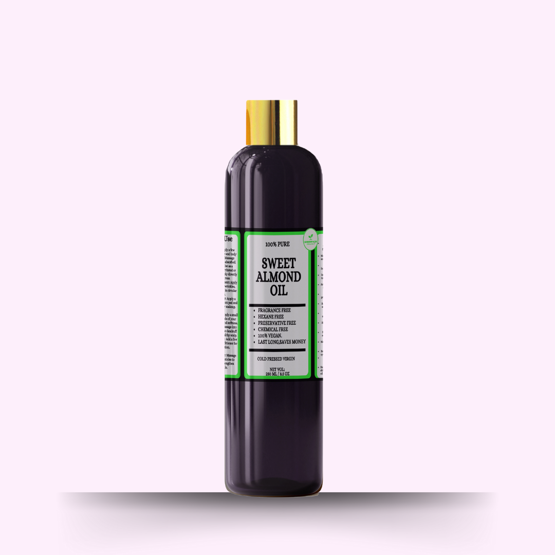 Sweet Almond Oil- 250ml, Nourish Skin & Hair,Softens and smooths for supple, moisturized skin,250ml