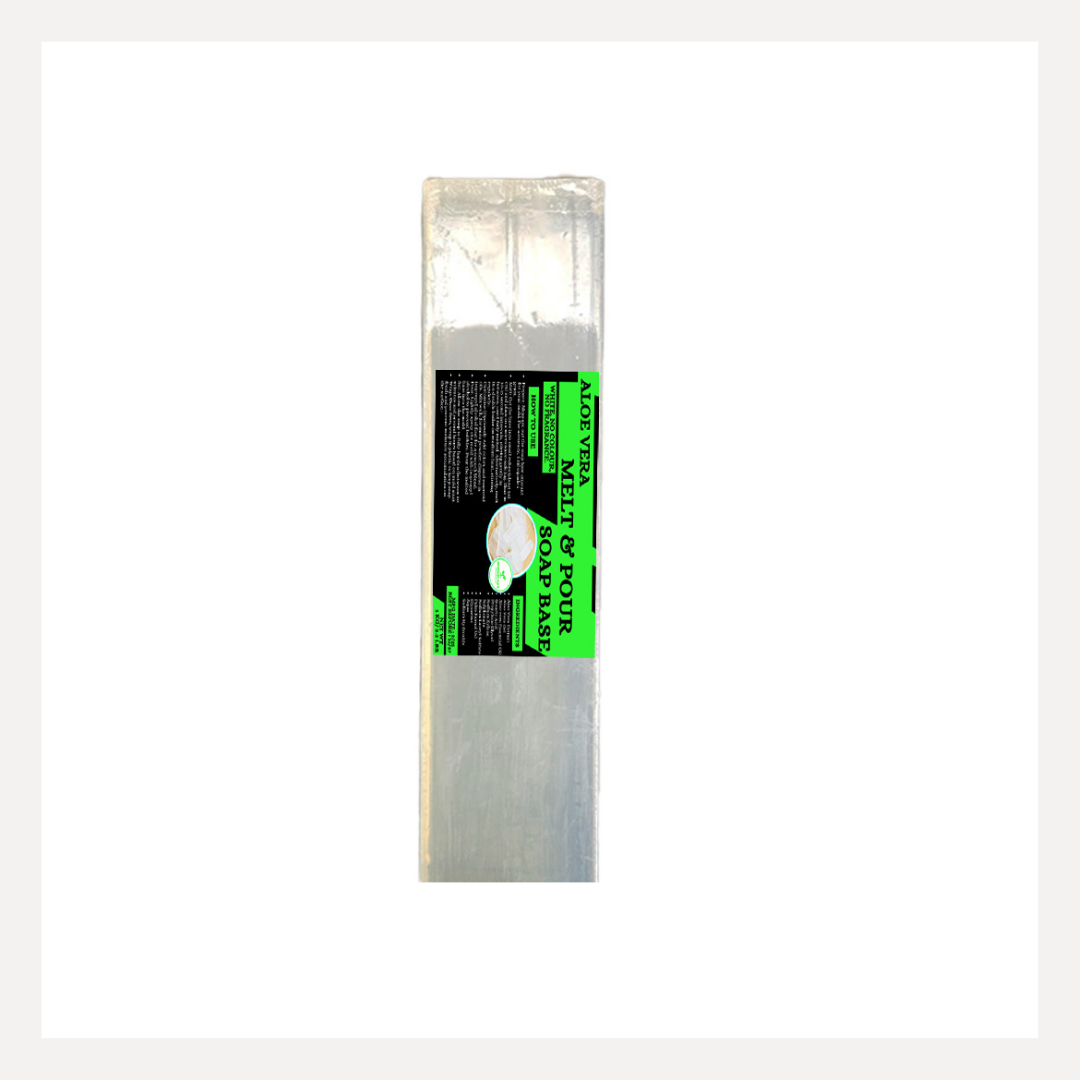 Aloe Vera Melt and Pour Soap Base - 1kg,Deeply Hydrating ,Soothing & Cooling,Easy to Customize - 1kg Bar