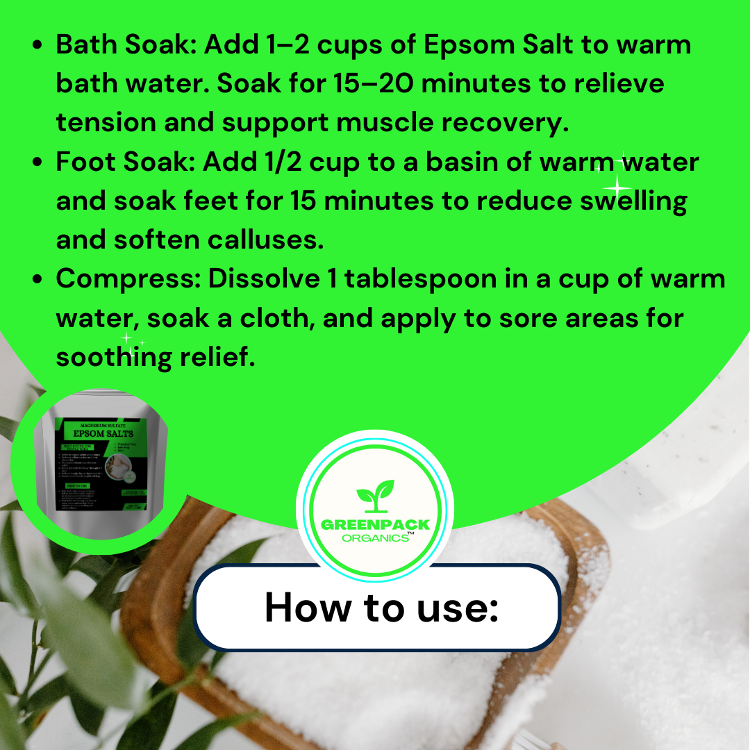 Epsom (magnesium) Salts – Bulk Pack,Relieves muscle aches and cramps, Reduces inflammation and joint discomfort, Promotes relaxation and stress relief,2kg - Image 3
