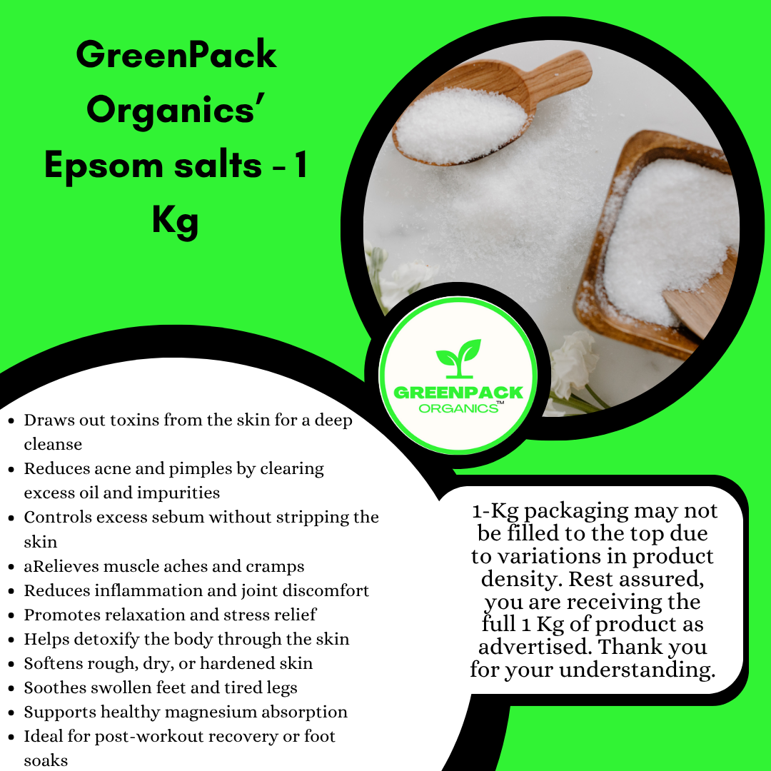 Epsom + Himalayan Pink Salt (Fine) - 1Kg Each ,Soothe muscles, detoxify skin, relieve stress,,1kg Each - Image 2