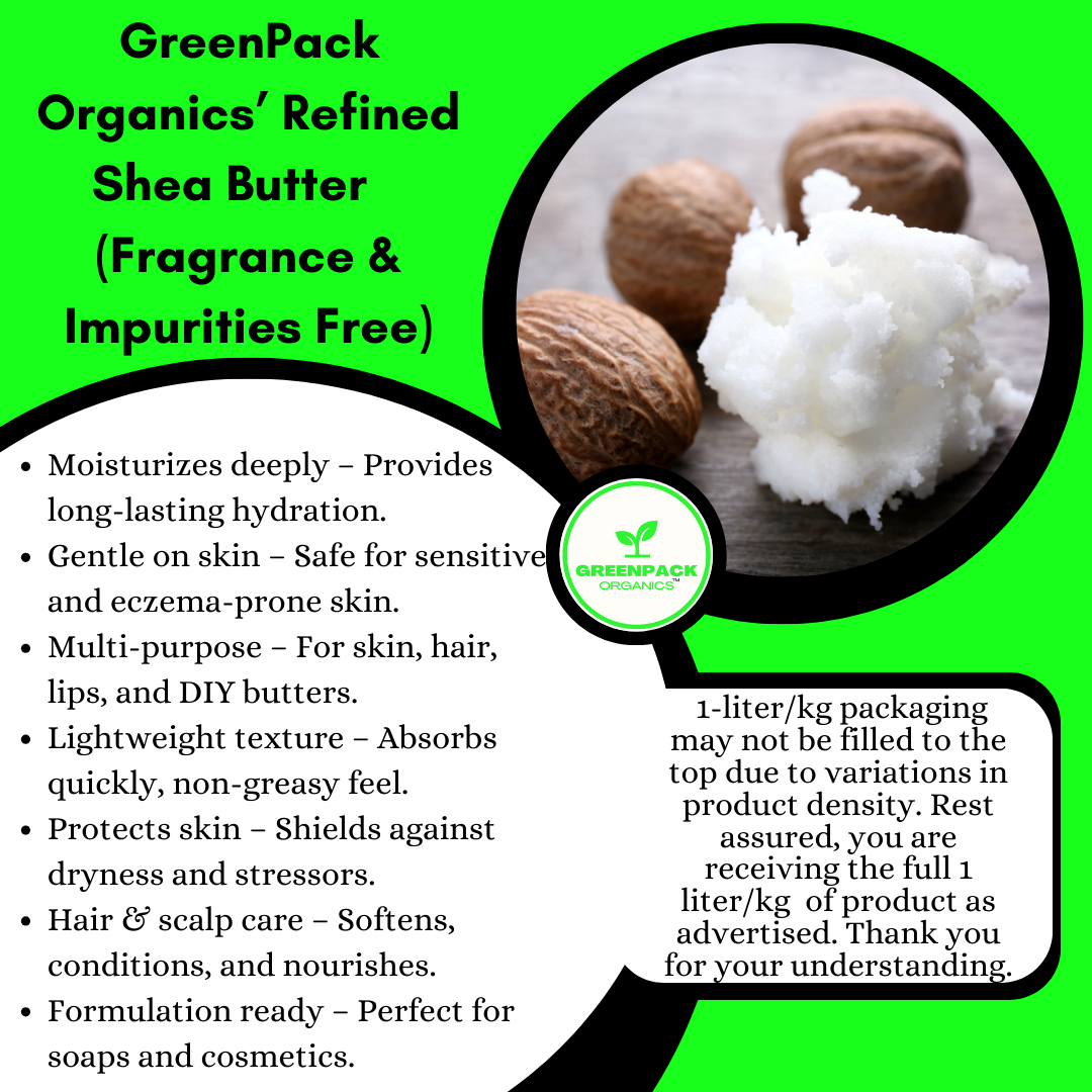 Refined Shea Butter - 1kg,Refined to remove impurities, it’s gentle, fragrance-free, and safe for all skin types,1kg _refined - Image 2