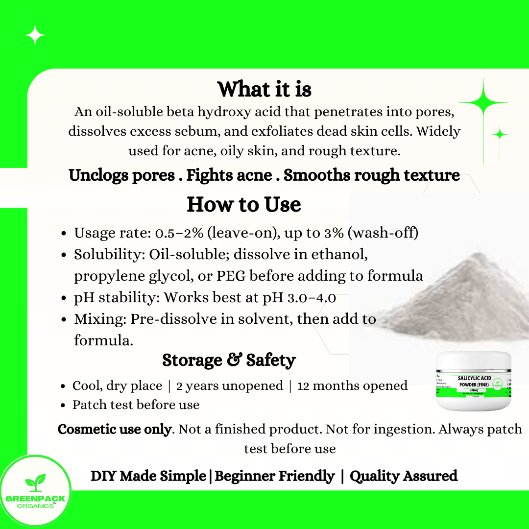 Salicylic Acid (BHA) - 100% pure,Beginner-friendly and suitable for most DIY skincare formulas.,50g powder - Image 3