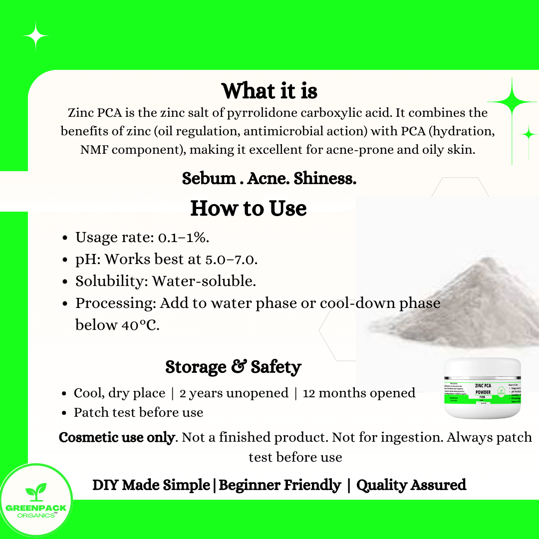 Zinc PCA - 100% pure,Beginner-friendly and suitable for most DIY skincare formulas.,50g powder - Image 3