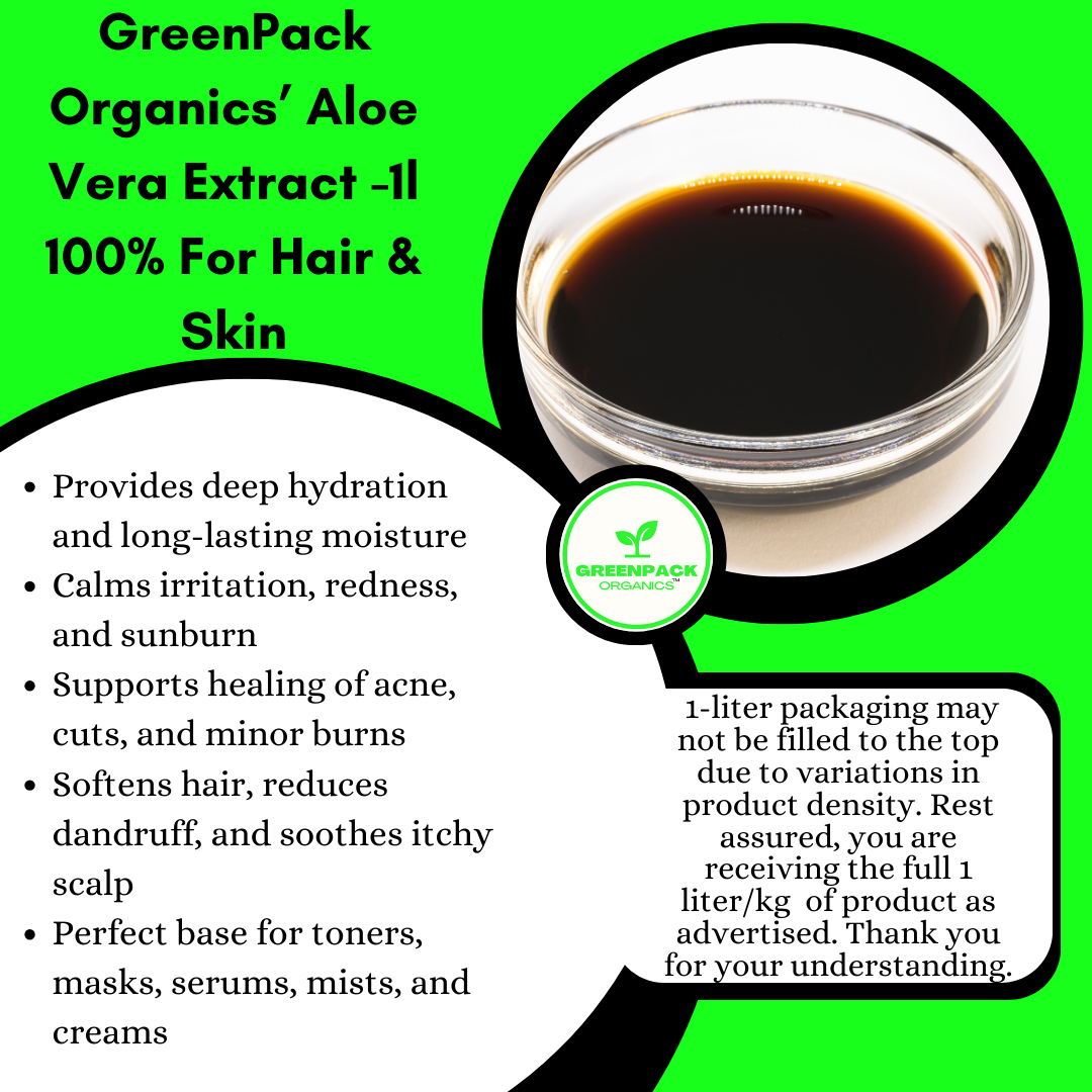 Aloe Vera Extract - 1l,Perfect base for toners, masks, serums, mists, and creams,1l - Aloe Vera Extract - Image 2