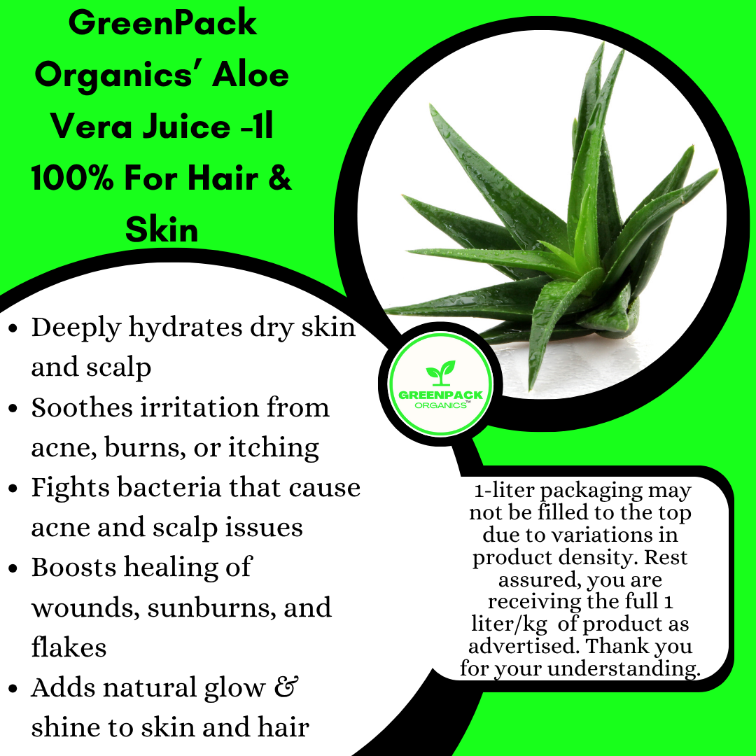 Aloe Vera Juice - 1l,hydrates, soothes, and heals naturally,for hair and skin,1l - Aloe Vera Juice - Image 2