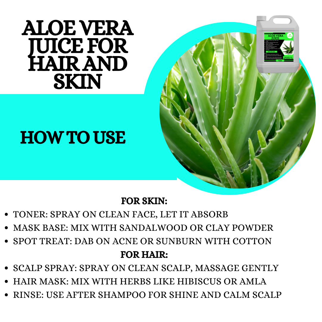 Aloe Vera Juice - 1l,hydrates, soothes, and heals naturally,for hair and skin,1l - Aloe Vera Juice - Image 3