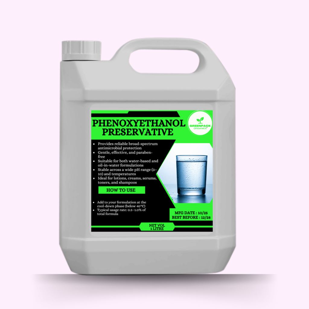 Phenoxyethanol Preservative - Protects your skincare and haircare products against bacteria, yeast, and mold,1l