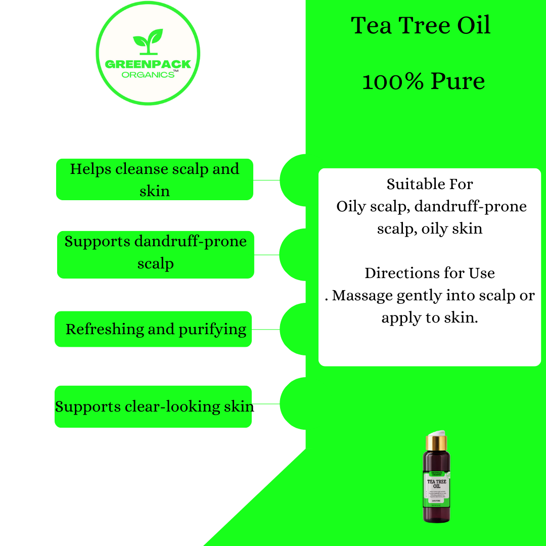 Tea Tree Oil - Clarifying Scalp & Skin Oil,65ml - Image 2
